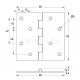 STEEL FLAT HINGE 80x80 ITALY